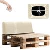 SYLC Impermeabili Fodere Per Cuscini Pallet Da Esterno, Elastico Terciopelo Copri Cuscini Per Bancali, Protezione Per Mobili Divano Giardino Lavabile (Beige,Back 120×40×10/20cm)