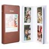 HIYQIN Album fotografico per Instax Wide Film 3,5 x 4,25, 64 tasche album fotografico con finestra per foto adatto per Fujifilm Instax Wide 400/300/210/200/Polaroid 600 i-Type, marrone