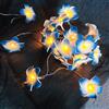 Riaxuebiy Plumeria Artificiale Luci Stringa Frangipani Ghirlanda Artificiali Fiori LED Fata Catene Luminose a Batteria per Spiaggia Festa Compleanno Proposta Matrimonio Arredamento (3m/20led, Blu)