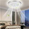 Bellanny Ventilatore da Soffitto con Luce e Telecomando, Ø50CM LED Plafoniera con Ventilatore | 3000K-6500K Dimmerabile,6 Velocità, Timer,Memoria,Lampada con Ventilatori per Camera da Letto,Soggiorno