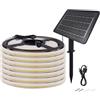 Wisada Strisce Led Solari 24V per Esterni, Alta Luminosità Con 320 Led/m, 8 Modalità, Impermeabile, Batteria 7200mah, Ideali per Giardino, Cortile e Balcon (Bianco Caldo (3000-3500K), 6M)