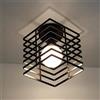 STOEX Plafoniera retrò industriale E27 lampada da soffitto cubo vintage Plafoniera da Uffitto Soggiorno Cucina Sala da Pranzo Corridoio Bagno, Nero