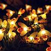 KINGCOO Ape Luce Stringa,KINGCOO Impermeabile 30Led Bumble Bee Lampada Solare Luci Corda Catene Luminose Esterno per Decorazione Natalizia Giardino (Bianco Caldo)