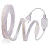 XUNATA 220 V Striscia LED FPC con Alimentatore (tagliata a 20 cm), Impermeabile 2835 SMD 120 LED/m Decorazione Professionale di Ingegneria- Bianco Naturale 2 M
