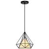 PETITES ECREVISSES Lampadario a sospensione Industriale Vintage Soffitto Metallo Gabbia Lampada Ø20cm Stile Retro Decorativa per Cucina,Camera da letto,sala da pranzo (Nero - 1 pezzo)
