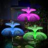 Weepong Confezione da 3 luci solari da giardino, impermeabili, 7 colori cangianti, doppia medusa e stella, decorazione da giardino, cortile, prato, Natale, per la festa della mamma, donne