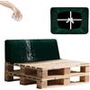 SYLC Impermeabili Fodere Per Cuscini Pallet Da Esterno, Elastico Terciopelo Copri Cuscini Per Bancali, Protezione Per Mobili Divano Giardino Lavabile (Green,Back 120×40×10/20cm)
