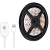 XUNATA Sensore di Movimento PIR Striscia LED Alimentato Tramite USB per Camera da Letto Sotto l'armadio Delle Scale Luce Notturna Dell'armadio- Bianco Freddo (2m, 120 LED)