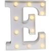 KINGCOO Numero Lettere Decorative,KINGCOO Bianco Caldo LED Lettera Luminosa Accende Luci Dell'alfabeto A batteria per L'attaccatura Parete Decorativa Festival Natale Festa Nuziale Compleanno(E)