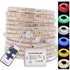 XUNATA 5m Striscia LED 220V con Dimmerabile Telecomando a 11 Tasti, illuminazione Strisce LED Impermeabile IP65 LED Strip Light- Luce Bianco Caldo