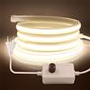 XUNATA Striscia LED COB Dimmerabile 220V con Interruttore, Alta Luminosità 360 LED/m, IP65 impermeabile, Nastri LED Flessibile Luce a corda (0.5m, Bianco Naturale)