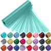 Trimming Shop Rotolo di organza velato con glitter, 25 m x 29 cm, per matrimoni, fasce per sedie, runner da tavola, eventi natalizi, decorazioni per feste, progetti artigianali fai da te, verde acqua