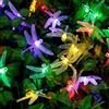 KINGCOO - Stringa di luci a forma di libellula, 5 m, 20 LED, a energia solare, per feste di compleanno, matrimoni, Natale, per interni, camera da letto, esterni, casa, giardino, estate, San Valentino,
