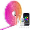 Wisada luci a led, 5V RGBCCT Phantom Color Music Sync luci a striscia con telecomando e controllo App, RGB Full Color luci al neon mutevoli per la decorazione della casa e della festa (5M)