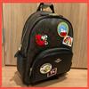 COACH Zaino Coach C4115 Snoopy in pelle marrone 31 cm x 27 cm x 10,5 cm nuovo