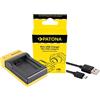 pabuTEL-Bundle Caricabatterie sottile per Sony CyberShot RX100 I II III IV V e VI compatibile con la batteria Sony NP-BX1 con qualsiasi cavo micro USB