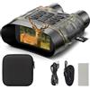 HOTPEAK Binocolo Notturno 4K con Infrarossi, Zoom 18X e Batteria 5000mAh, Scheda 64GB, Portata Visiva Fino a 1100m, Visore Notturno Digitale per Caccia e Osservazione Animali Selvatici