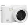 Zunate Fotocamera Digitale 4K, Fotocamera per Vlogging con Messa a Fuoco Automatica per Fotografia su YouTube, 64 MP, Zoom Ottico 18X, Touchscreen da 3, Flash LED, Fotocamera Compatta