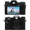 Goshyda Fotocamera Digitale, Fotocamera per Vlogging 4K 60FPS 56MP con Touch Screen IPS Ruotabile a 270° da 3 Pollici, Zoom Digitale 16X, Supporto Trasmissione Wireless, Fotocamera Vedio