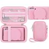 BOVKE Custodia Rigida + Cover in Silicone per Canon Italia PowerShot SX740 SX730 HS Lite Edition Fotocamera Digitale Compatta, Custodia protettiva con in Morbido Silicone, Rosa