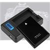Zunate Caricabatterie EN-EL14, Carica Batteria Fotocamera con Display LCD per D3100 D3200 D3300 D5100 D5200 D5300 D5500 Coolpix P7000 P7100 P7700 P7800 DF