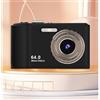 Garsent Camera Digitale 4K per Fotografia, Fotocamera da Vlogging da 64 MP, Schermo da 2,8 Pollici, Zoom 16x, Punto Portatile e Fotocamera di Registrazione Video retrò per Viaggi (BLACK)