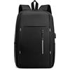 UPALDHOU Backpack di Laptop Business Leggero Resistente all'acqua con Porta di Ricarica USB, Borsa a Tracolla Multifunzionale di Grande capacità per Pendolare per Ufficio di Lavoro, Strisce Riflettenti per