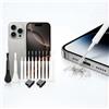 Generic Kit di pulizia per telefono da 14 pezzi, con mini spazzole, porta di ricarica multifunzionale e strumento per altoparlanti per iPhone 16/17 Pro Max e AirPods, regalo di manutenzione tecnica per uomo