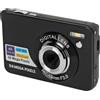 ASHATA Fotocamera Digitale per Adolescenti, Videocamera 4K 56MP Zoom 20X, Schermo da 2,7 Pollici, Messa a Fuoco Automatica, Antivibrazione, Fotocamera Punta e Scatta per Selfie in (BLACK)