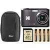 PixPro Kodak PIXPRO FZ45 Friendly Zoom Digital Camera Bundle con custodia per fotocamera, scheda di memoria e batterie alcaline (4 articoli)