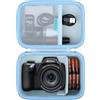 RAIALL Custodia per fotocamera digitale KODAK PIXPRO AZ405/AZ425/AZ255/AZ401/AZ528, custodia rigida da viaggio protettiva per fotocamera vlogging, tasca in rete per batteria e cavo USB, Blu