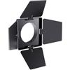 YUEHISY Porta della Stalla per Luce Video COB Bowens Mini Mount | Quattro Foglie, Griglia a Nido D'ape, Design Compatto Pieghevole, Lega di Alluminio, per Accessori per Riflettori Standard