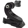 NUOBESTY Base Girevole a Sgancio Rapido in Abs per Action Camera, Nero | Rotazione a 360 Gradi, Struttura Stabile Resistente alle Intemperie, per Casco e Cintura, Compatibile e Yi