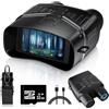 LMHOME Binocolo a infrarossi 4K HD, ricaricabile, 4000 mAh, caccia, portata 300 m, 5 x zoom digitale, birdwatching, campeggio, micro 32 GB