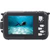GOWENIC Fotocamera Subacquea da 48 MP, Risoluzione Video 2,7 K, Funzione Selfie con Rilevamento del Volto con Zoom Digitale 16x, Resistente All'acqua Fino a 3 Metri, Batteria da 650 MAh,