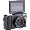 ciciglow Fotocamera per da 48 MP, Schermo Ribaltabile Schermo IPS da 3,2 Pollici Registrazione Macro Fotocamera Digitale 4K per Video di Viaggio