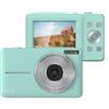 Annadue Piccola Fotocamera per Bambini da 44 MP con Video 1080P, Zoom 16X, Schermo a Colori IPS, Ricarica USB C, Design Portatile Leggero, 20 Filtri, Anti-vibrazione, Selfie, Ottimo per