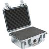 PELI Protector 1400 Valigia Resistente agli Urti, IP67 Impermeabile, Capacità di 9L, Prodotto in Germania, Con Inserto in Schiuma Personalizzabile, Colore Grigio