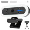 VIZOLINK VIZOLIKN W4LS Webcam PC con Microfono, HD 2K/1080P, Luce ad Anello, Cancellazione del Rumore, Auto-Focus, Correzione Luce, plug & play, HD Webcam per Live Streaming, Videochiamate, Conferenza e Studio