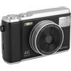 Jectse Fotocamera Digitale 4K 50MP, Fotocamera Digitale Punta e Scatta con Zoom Digitale 16X, Schermo da 2,8 Autofocus Piccola Fotocamera Compatta con Flash Antivibrazione per (BLACK)