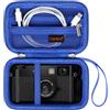 Canboc Custodia Canboc per fotocamera compatta FUJIFILM X Half Premium, borsa per fotocamera digitale FUJIFILM X-HF1, tasca in rete per cavo USB, blu (solo custodia)