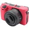 Easy Hood Custodia per Fotocamera Sony Alpha 6400/6300 / 6100, Rosso | Custodia in Silicone Morbido, Leggera, Antigraffio