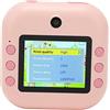 aqxreight Camera di Stampa Istantanea per Bambini Scherma IPS da 2,4 Pollici 48MP 1080p Video 8x Zoom Digitale Ideali Bambini (PINK)