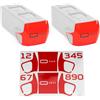 WRAPGRADE adesivi compatibili con le 2 batterie del DJI Mavic 4 Pro (Super Red)