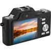 Yctze Fotocamera Digitale 4K, con Messa a Fuoco Automatica e Zoom 20x, Fotocamera Portatile in Stile retrò per Fotografie di Paesaggi con Persone, Ideale per Streaming Live, Video Time