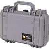 PELI 600004GR Valigia per telecamere professionali, IP67 Impermeabile e a prova di polvere, Capacità di 3L, Prodotto in USA, Con inserto in schiuma personalizzabile, Colore Grigio