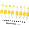 Tmboryuu 3 8PCS 6030F Eliche rinforzate per 3/4 Design a due lati con stabilità di volo colorato due eliche di ricambio laterali