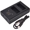 MYCANDY DSTE Caricatore doppio USB con display LCD Compatibile per NP-W126, NP-W126S e FUJI HS30 EXR, HS30EXR, HS33 EXR, HS33EXR, HS50 EXR, HS50EXR, X-A1, XA1, X-E1, XE1, X-M1, XM1, X-Pro1, XPro1
