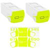 WRAPGRADE adesivi compatibili con le 2 batterie del DJI Mavic 4 Pro (Neon Yellow)