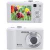 Oreilet Fotocamera Digitale, 64 MP 4K da 2,8 Pollici di Registrazione Video CCD Vlogging Camera Fotografia Webcam da Viaggio Scolastico, 16x Zoom, per Adolescenti Principianti (WHITE)